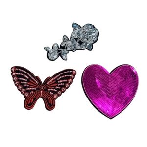 Set of 3 Patches for Sewing Or Sticking to Clothes Backpacks Handbags Etc/ 6 in